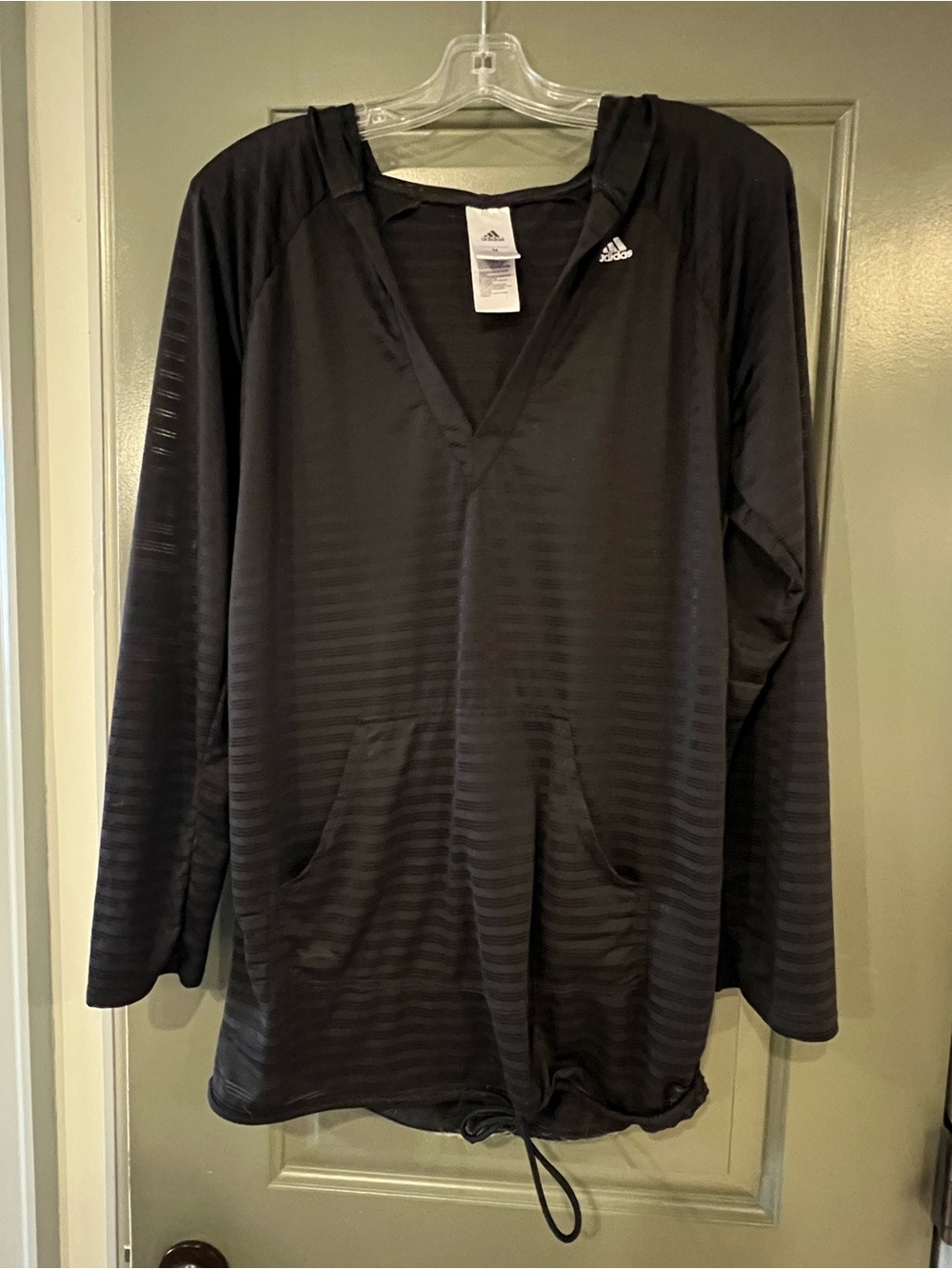 Adidas Women’s Black Hooded Long-Sleeve Shirt